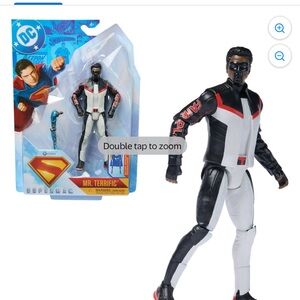 DC Mr. Terrific Figure in Black, White, and Red